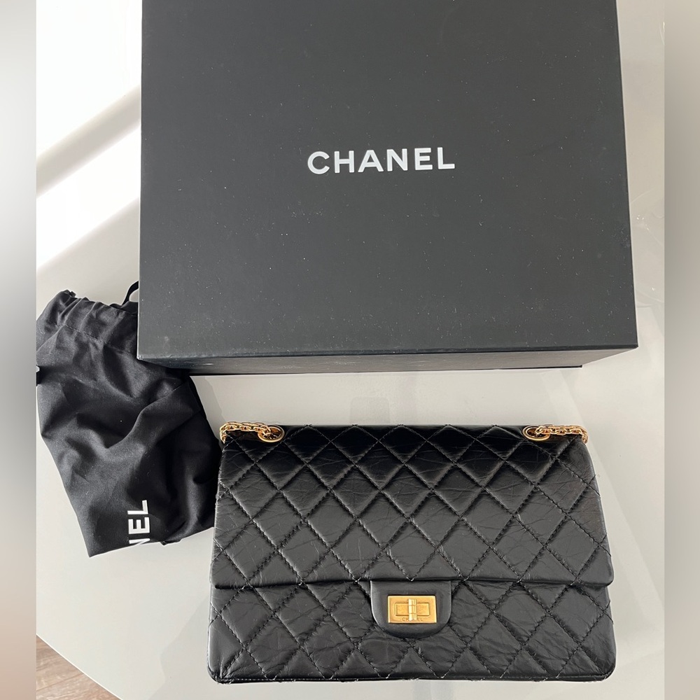 Chanel 2.55 Black Calfskin
